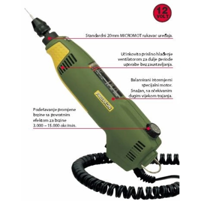 Bušilica MICROMOT FBS 12/E 100 W,  PROXXON 28 462   - Proxxon