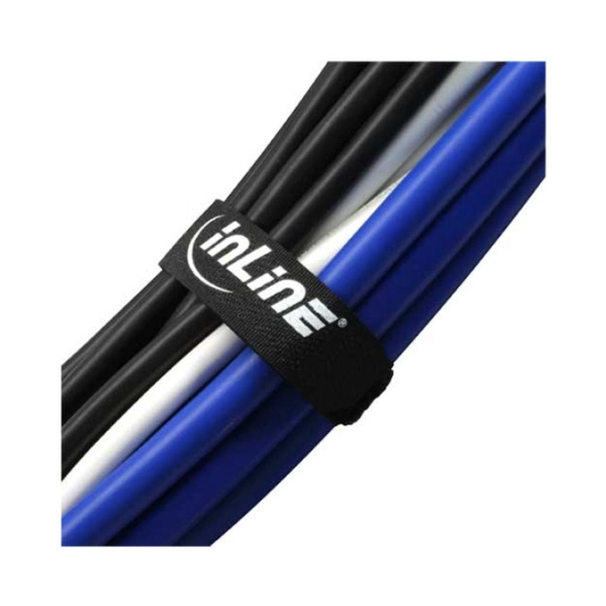 Vezice čičak,300 x 20 mm, crne, 10 komada, InLine®