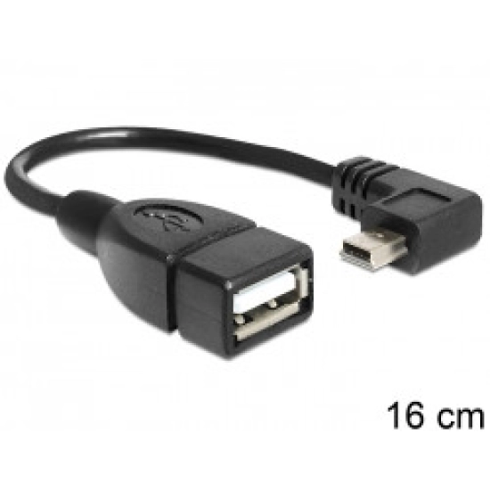 Adapter DELOCK, USB mini B (M) na USB A (Ž), OTG, 16cm Adapter DELOCK, USB mini B (M) na USB A (Ž), OTG, 16cm