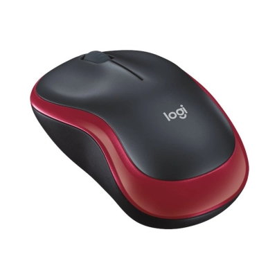 Miš LOGITECH M185, bežični, 1000 DPI, USB, crveni