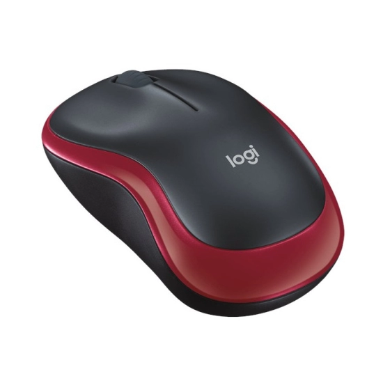 Miš LOGITECH M185, bežični, 1000 DPI, USB, crveni