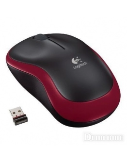 Miš LOGITECH M185, bežični, 1000 DPI, USB, crveni
