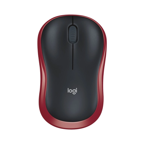 Miš LOGITECH M185, bežični, 1000 DPI, USB, crveni