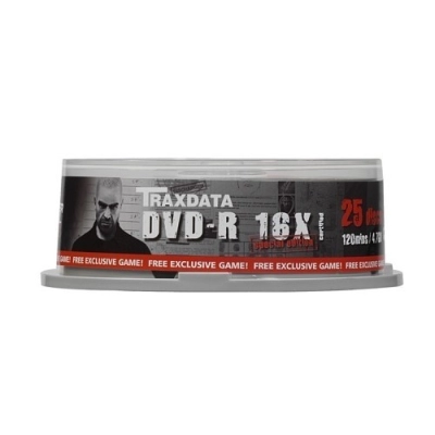 Medij DVD-R TRAXDATA 16x, 4.7GB, spindle 25 komada   - Mediji