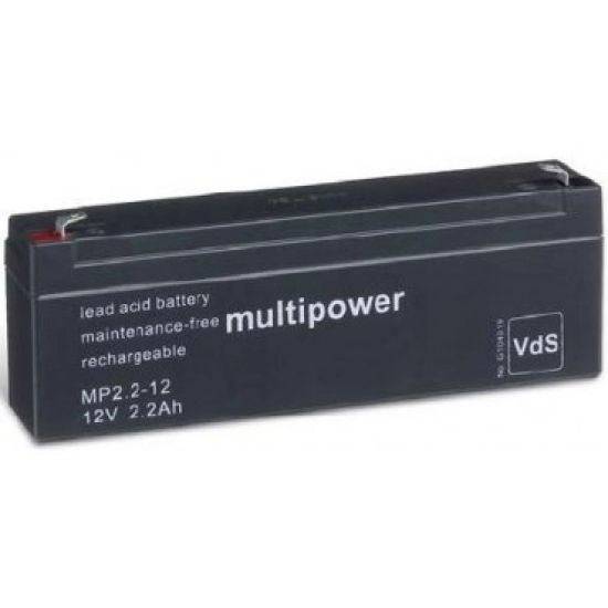 Baterija akumulatorska MULTIPOWER MP2.3-12, 12V, 2.3Ah, 178x34x60 mm
