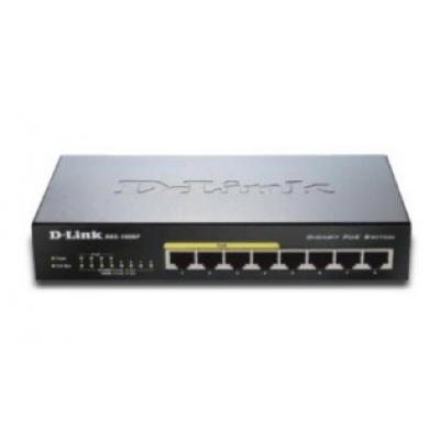 Switch D-LINK DGS-1008P/E, 10/100/1000 Mbps, 8-port   - MREŽNA OPREMA