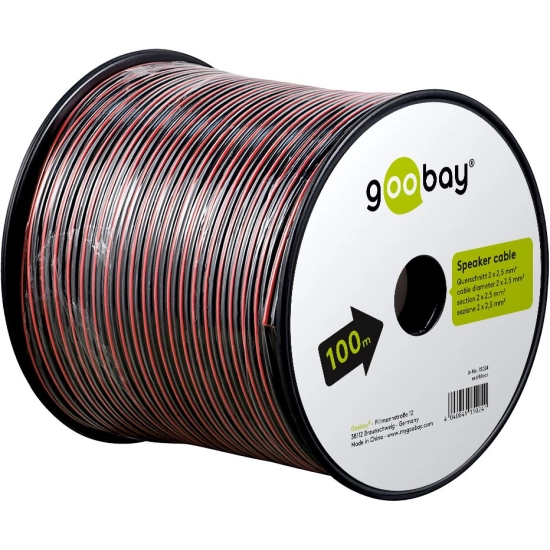 Kabel GOOBAY, zvučnik, 2x2.50, crveno-crni, low cost Kabel GOOBAY, zvučnik, 2x2.50, crveno-crni, low cost