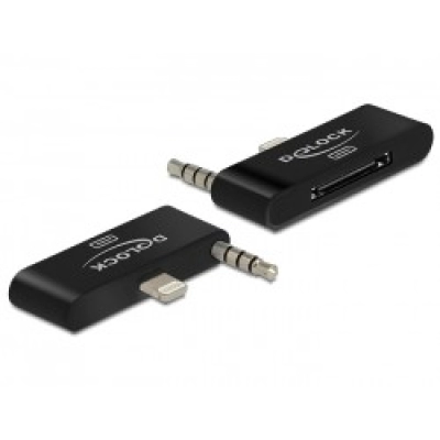 Adapter DELOCK, Iphone 5, 8-pin (M) + audio na 30-pin (Ž)   - Adapteri