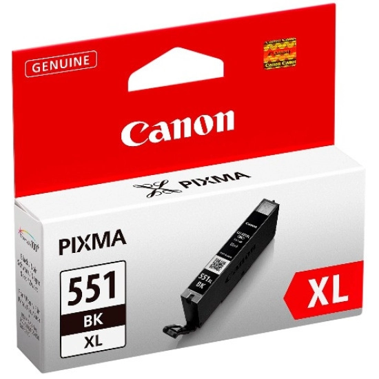 Tinta CANON CLI-551BK XL, crna, za Pixma iX6850/MX925/MG6650/iP7250/MX725/MG6450/MG5450/MG5550/MG5650/iP8750/MG6350/MG7150/MG7550