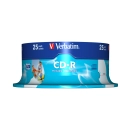 Medij CD-R VERBATIM 43439, 80mn, 52x, Printable, spindle 25 komada