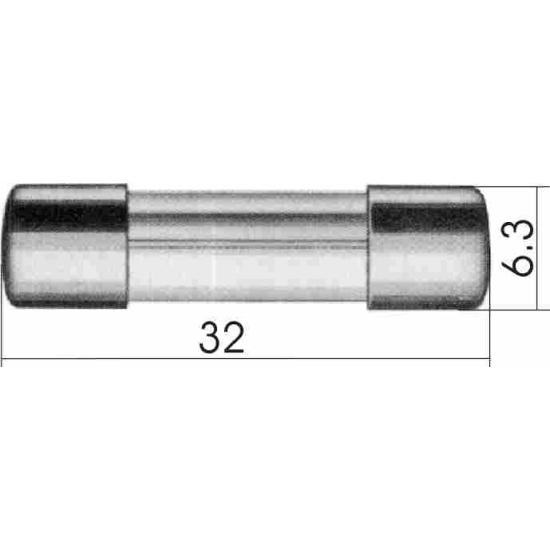 Osigurač ESKA, 1.25A brzi, 6.3 x 32