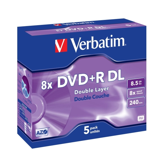 Medij DVD+R DL VERBATIM 43541, 8x, 8.5GB, komad