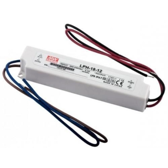LED driver 12V, 18W, IP67, Meanwell LPH-18-12
