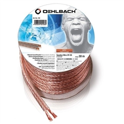 OEHLBACH kabel Speaker Cable 2x2,5mm2 clear 30m spool / 1m   - Oehlbach