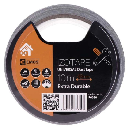 Traka ljepljiva armirana 48mm x 10m siva ( Duct tape ) Emos