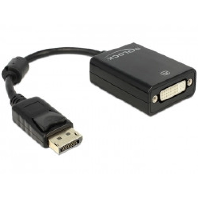 Adapter DELOCK, DisplayPort (M) na DVI 24+5 (Ž), 22cm 91847   - DeLock