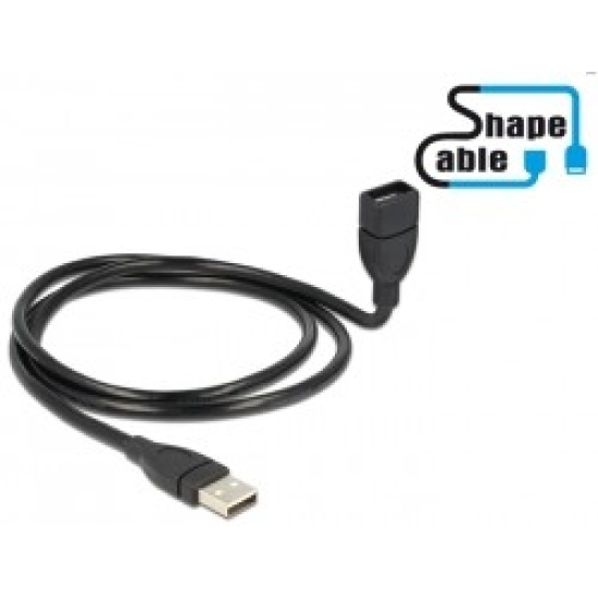 Kabel DELOCK, USB 2.0 A (M) na USB 2.0 A (Ž), produžni, 1m
