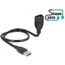 Kabel DELOCK, USB 2.0 A (M) na USB 2.0 A (Ž), produžni, 0.5m