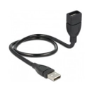 Kabel DELOCK, USB A 2.0 (M) na USB A 2.0 (Ž), produžni, 0.5m