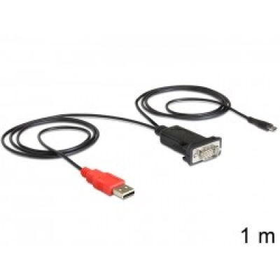 Adapter DELOCK, Micro USB 2.0 type B (M) na serial RS-232 DB9 (M)   - Adapteri
