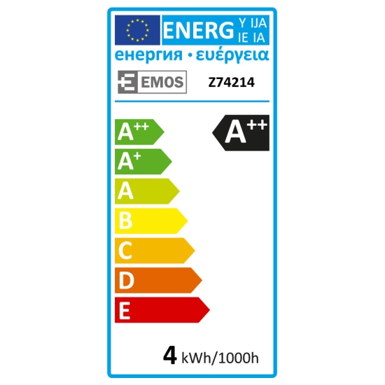 Žarulja LED E14 filament 4W, 4100K, neutralno svjetlo,svijeća, Emos