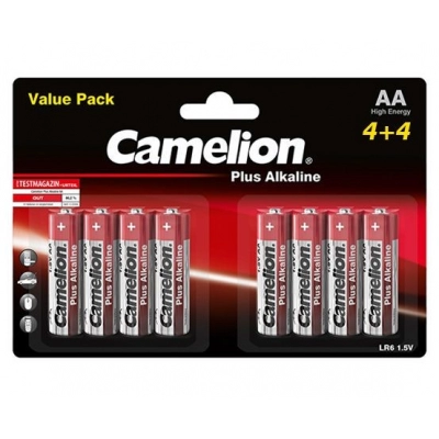 Baterija alkalna 1,5V AA, blister 4+4 kom,  Camelion
