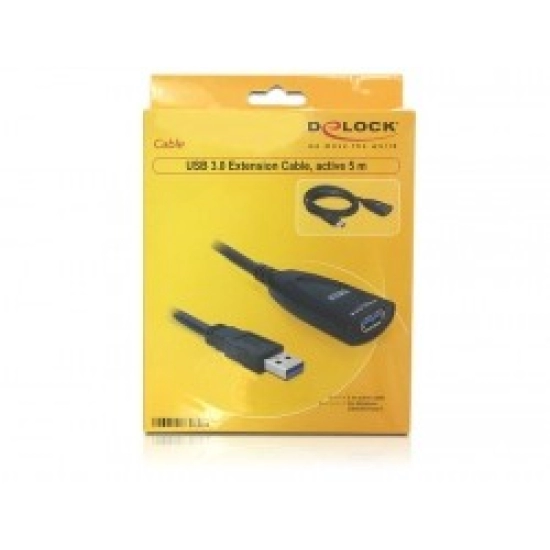 Kabel DELOCK, USB 3.0 A (M) na USB 3.0 A (Ž), produžni+repeater, 5m