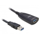 Kabel DELOCK, USB 3.0 A (M) na USB 3.0 A (Ž), produžni+repeater, 5m