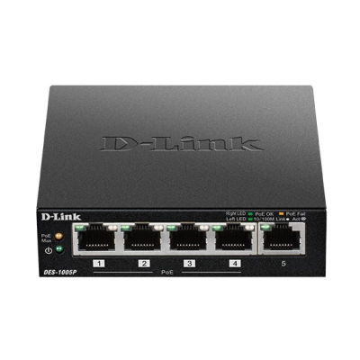 Switch D-LINK DES-1005P, 10/100 Mbps, 5-port   - Switchevi