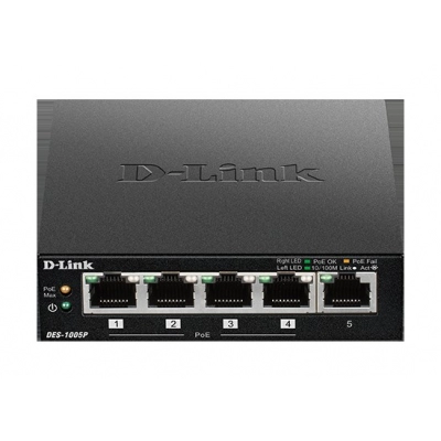 Switch D-LINK DES-1005P, 10/100 Mbps, 5-port   - Switchevi