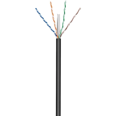 Kabel GOOBAY, CAT6, UTP, za vanjsku uporabu, crni, puni, 1m (100m KOLUT)   - Mrežni kablovi u rinfuzi