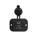 Konektor USB A (Ž), dupli za šasiju, 5V, 2A, VELLEMAN