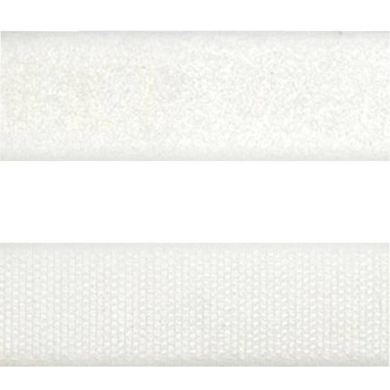 Traka čičak  50x2,0 cm, kukica+petlja, bijela samoljepiva