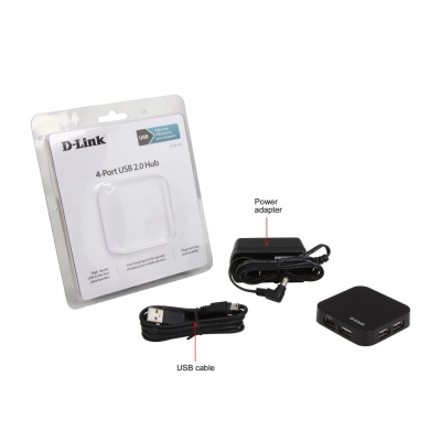 USB HUB D-LINK DUB-H4/E, USB 2.0, 4-portni 