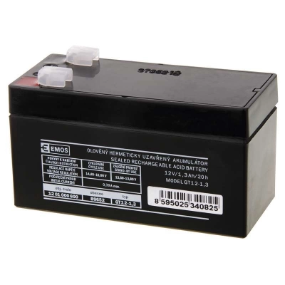 Baterija akumulatorska EMOS OT 1.3-12, 12V, 1.3Ah, 97x43x53 mm   - Akumulatorske baterije