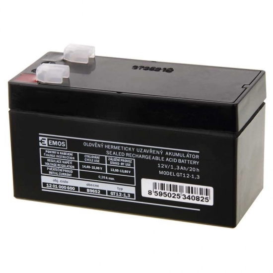 Baterija akumulatorska EMOS OT 1.3-12, 12V, 1.3Ah, 97x43x53 mm