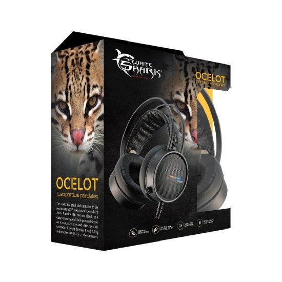 Slušalice WHITE SHARK GH-2042 Ocelot, USB A, mikrofon, crne Slušalice WHITE SHARK GH-2042 Ocelot, USB A, mikrofon, crne
