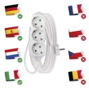 Kabel produžni EMOS, 3 mjesta, 1mm2, bez prekidača, 5m