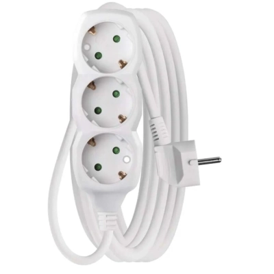 Kabel produžni EMOS, 3 mjesta, 1mm2, bez prekidača, 5m - Produžni kabeli Kabel produžni EMOS, 3 mjesta, 1mm2, bez prekidača, 5m - Produžni kabeli