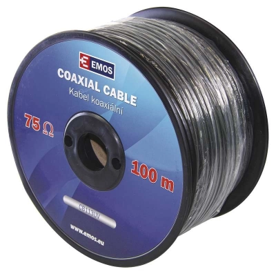 Kabel koaks RG 6 za vanjsku uporabu, CB113UV/Cu 75R, Emos , 1 metar   - Višežilni kabeli