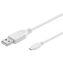 Kabel GOOBAY, USB A na USB micro B 2.0, bijeli, 1m polybag