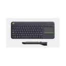 Tipkovnica LOGITECH K400+, bežična, crna