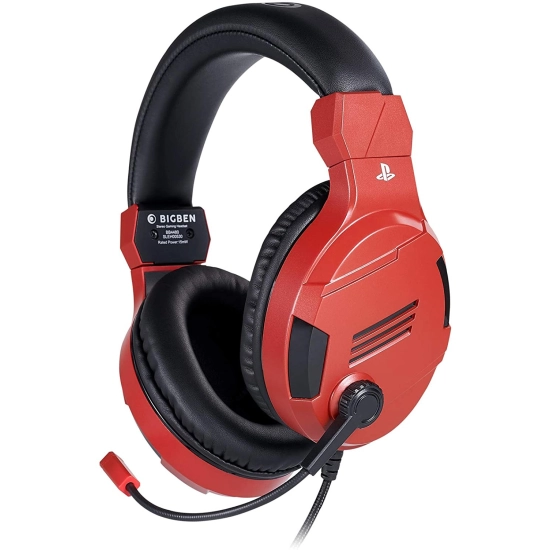 Slušalice BIGBEN PS4 Gaming V3, stereo, žičane, mikrofon, crvene
