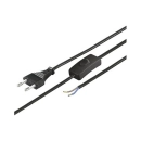 Kabel mrežni 2x0.75 GOOBAY, s prekidačem i utikačem, crni