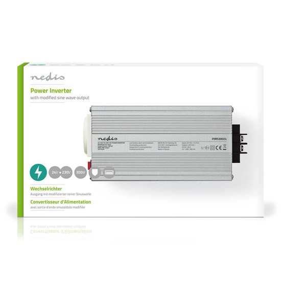 Adapter 24V > 220V 600/300 W USB A Nedis Adapter 24V > 220V 600/300 W USB A Nedis