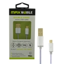 Kabel MAXMOBILE, USB-A na Micro USB B 2.0, srebrni, 1m