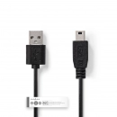 Kabel NEDIS CCGT60300BK30, USB 2.0 A (M) na mini 5-pin (M), 3m