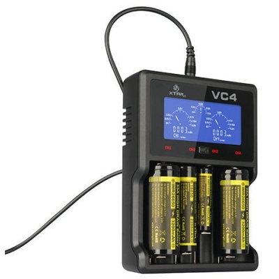 Punjač baterija Ni-MH/Li-ion, za 4 komada baterija, USB, XTAR VC4   - Pun pogodak!
