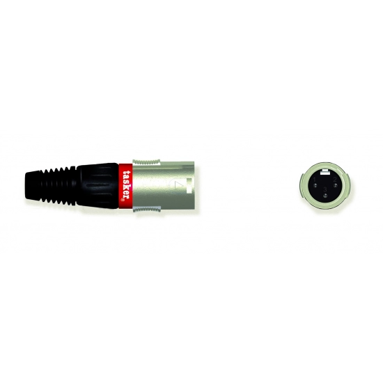 Konektor XLR 3-pin (m) za kabel, SPM3XLR-R TASKER CRVENI