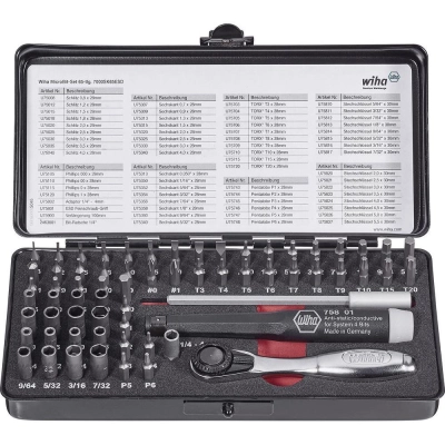 Set vrhova 4 mm Wiha 39971, 65 komada
